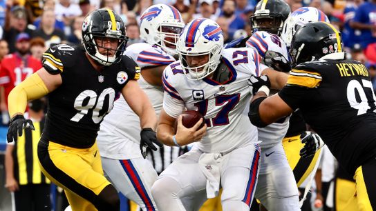 Steelers abandon 'Blitzburgh' roots, still bring heat with four-man front taken in Orchard Park, N.Y. (Steelers)